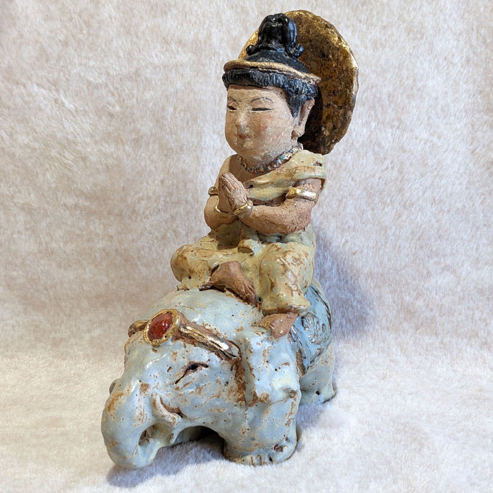 ささきようこさん作の陶人形 サックス演奏者