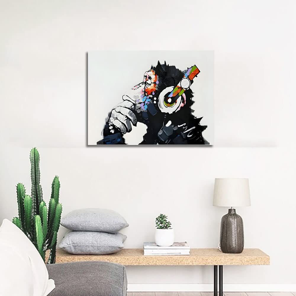 音楽を聴いている猿』 バンクシー Banksy ポスター チンパンジー