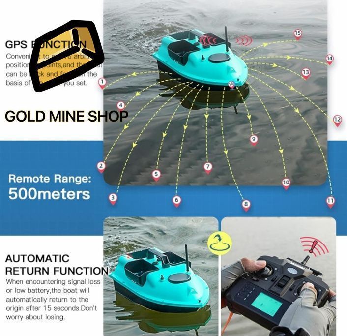 【2024秋冬新作】 RC 測位リモコン釣り餌ボート、3 GPS メートル 餌ボート、500 その他