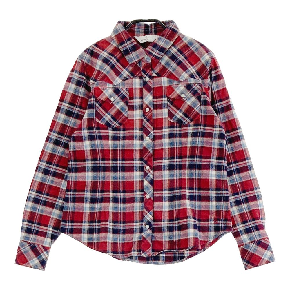 サイズ：M MUNSING WEAR マンシングウェア  長袖シャツ チェック柄 レッド系 [240101531919] ゴルフウェア レディース ストスト