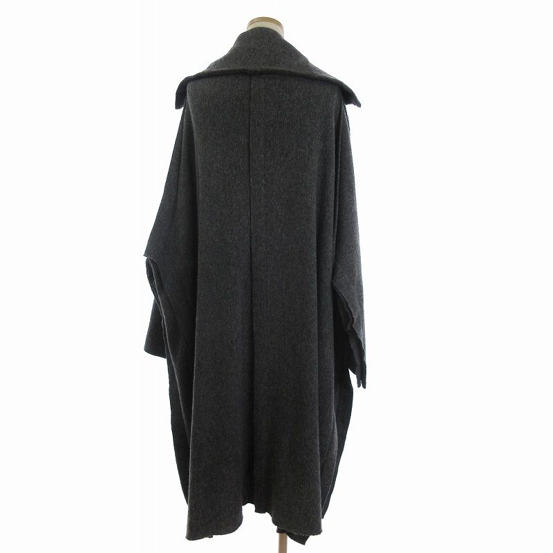 RAGNE KIKAS for Yohji Yamamoto ウールコート ロング丈 無地 ジップ