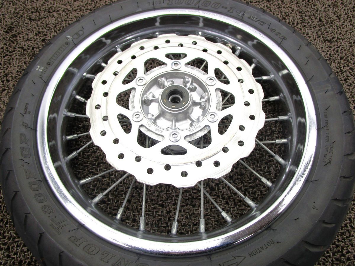 Dトラッカー125 フロントホイール ディスク □Z671 LX125D カワサキ LX125CE D-TRACKER 動画有 FI インジェクション