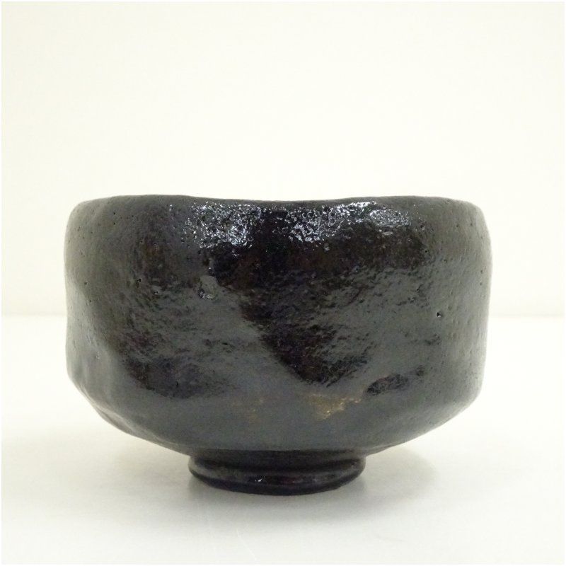 佐々木松楽造 黒楽茶碗（箱付） 茶道 抹茶 おしゃれ 抹茶茶碗