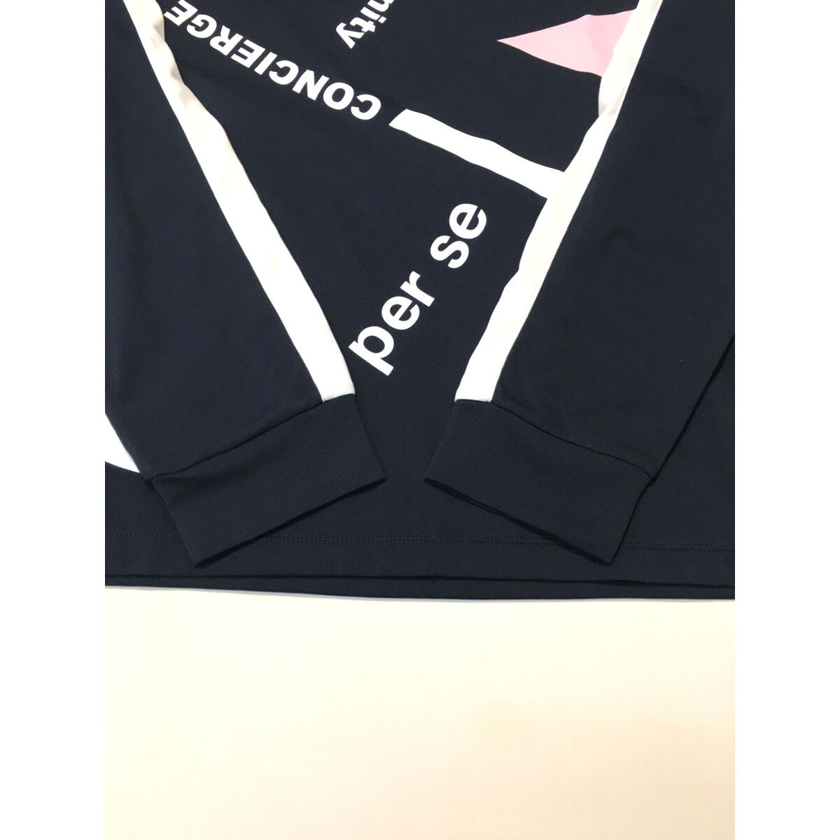 中古 レディース アンパスィ and per se 長袖シャツ L 紺