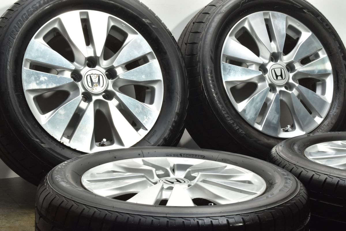 交換用に ホンダ RK ステップワゴン 純正 16in 6J 50 PCD114.3 ブリヂストン LVFT RVII 205 60R16 ノーマル戻し HONDA