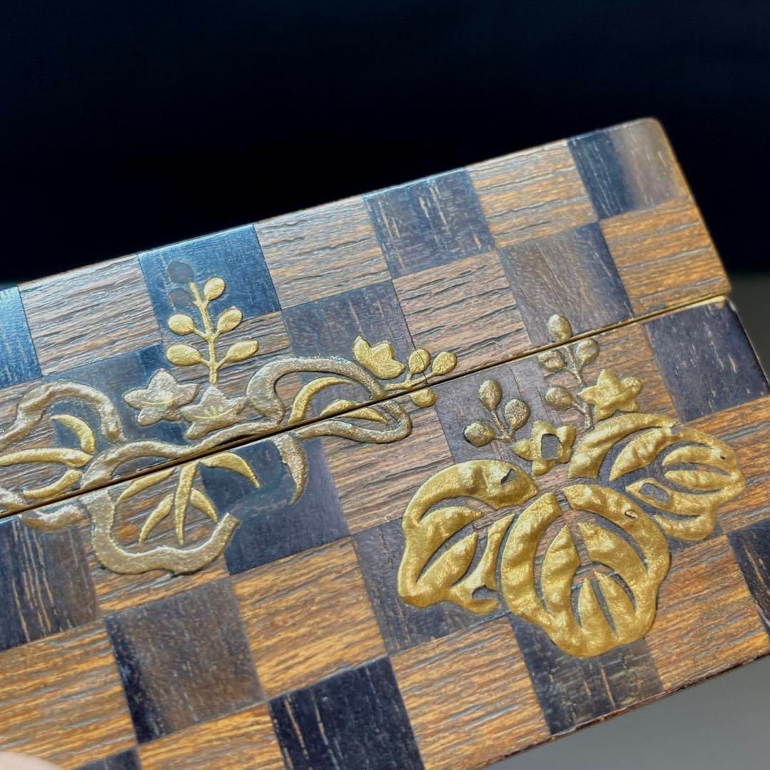 時代 上蒔絵香合 木 47g 本Y5-0517 トサコサ