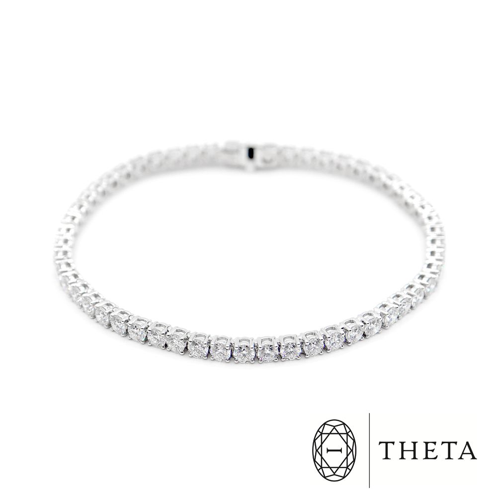 上質ダイヤ 1.50ct マイクロセット　ブレスレット Pt850/プラチナ【中古】GENJ THETA テータ Made in Italy イタリア製 ラボグロウン ダイヤモンド