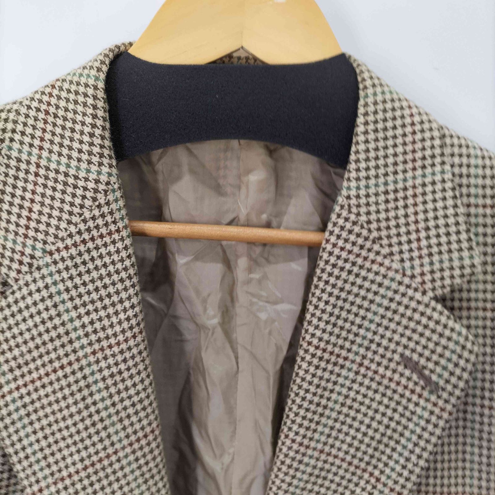 【希少】ポロバイラルフローレン 千鳥格子 総柄 テーラードジャケットUSA製 ポロバイラルフローレン Polo by RALPH LAUREN 80S 三角タグ