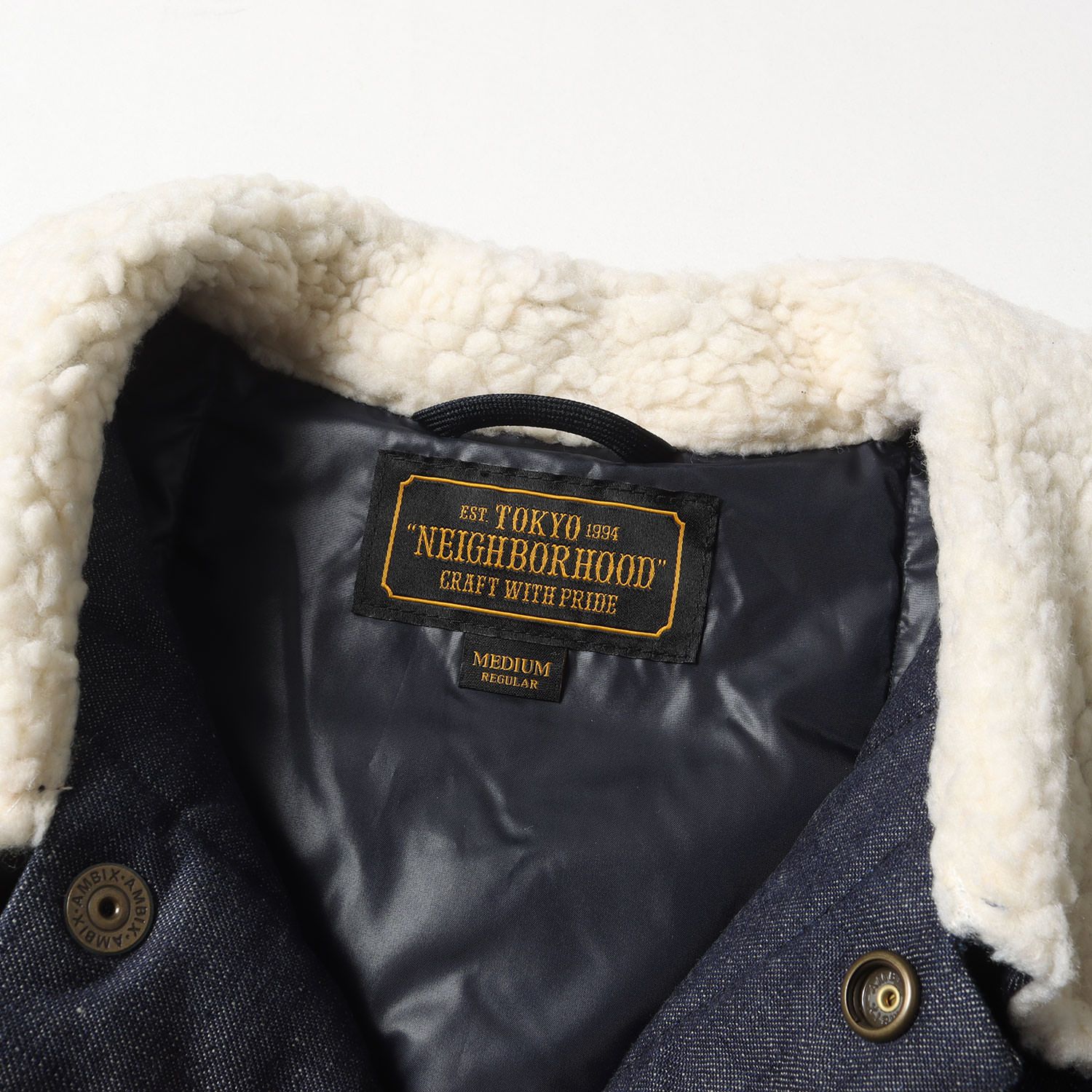 美品 NEIGHBORHOOD ネイバーフッド ジャケット サイズ:M 襟ボア デニム 