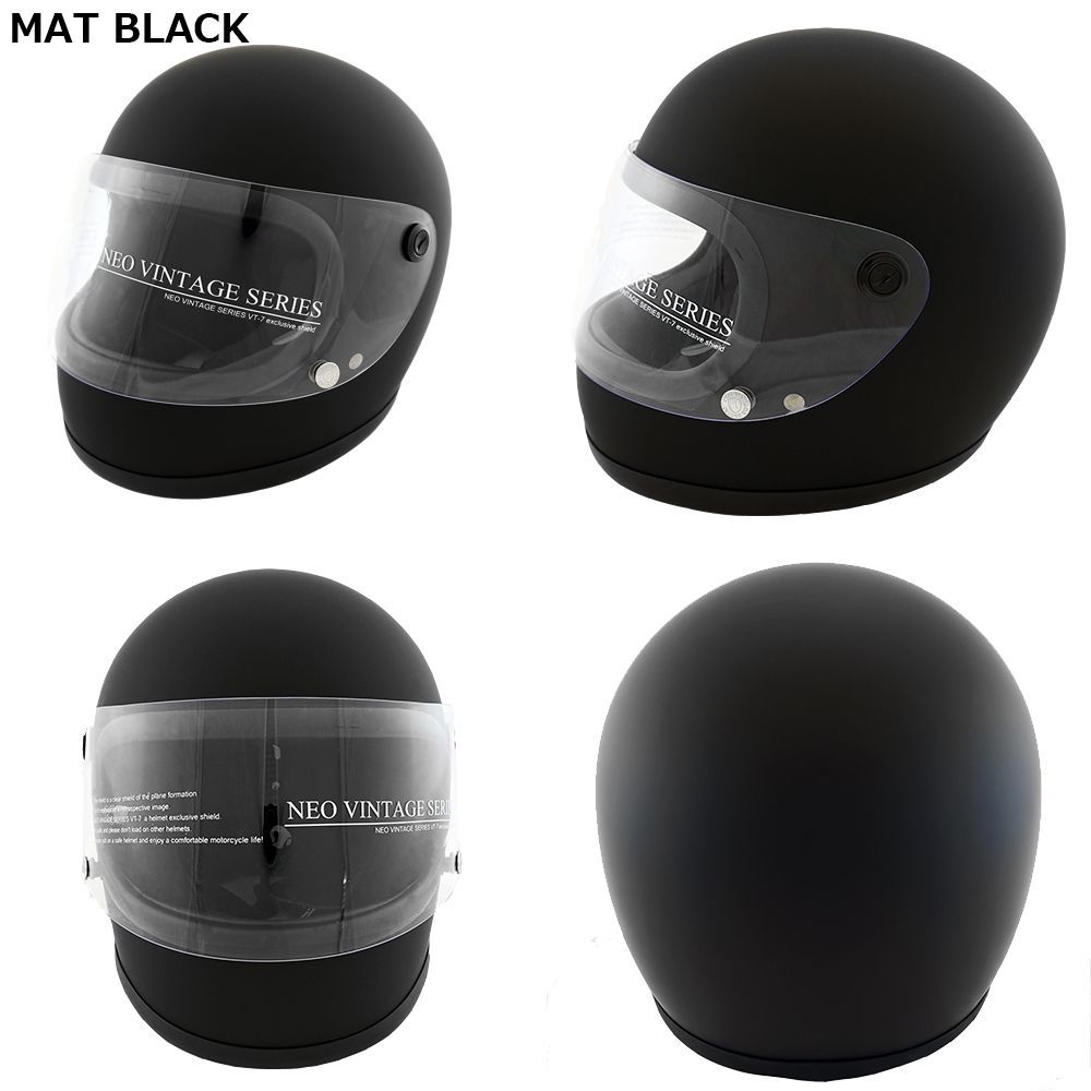 NEO VINTAGE レトロ族ヘルタイプ フルフェイス SG規格品 ステッカー付