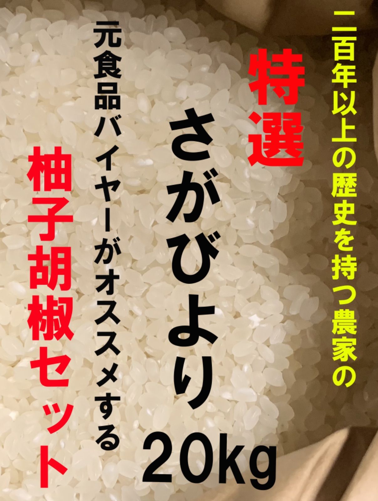 クール便の御負担のみプレゼント企画】特選さがびより 20kg柚子胡椒