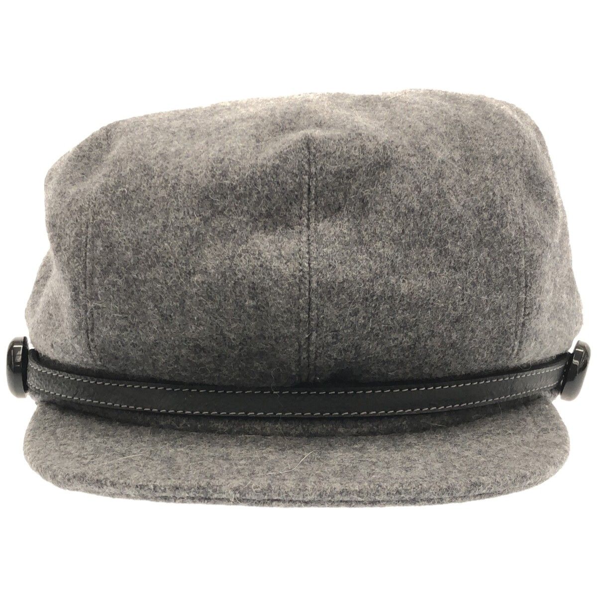 美品　BURBERRY BLUE LABEL ウール　キャスケット　グレー　帽子 BURBERRY BLUE LABEL バーバリー ブルーレーベル ウール