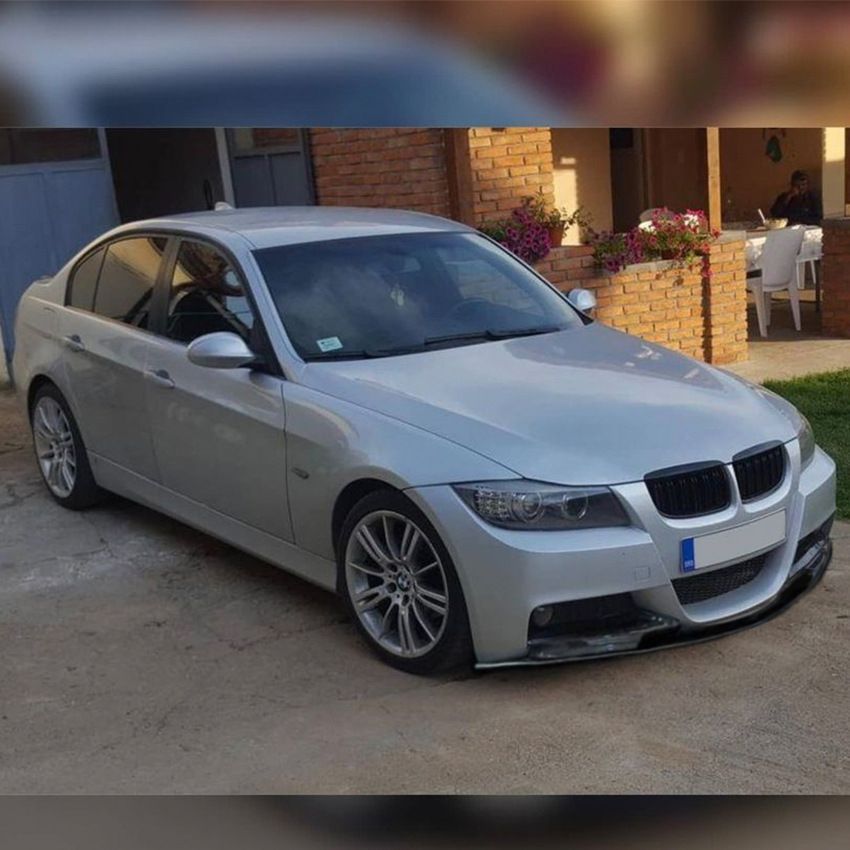 BMW 3シリーズ E90 E91 前期 M-Tech フロントバンパー＋リップスポイラー 2005-2008 改装用 ピアノブラック