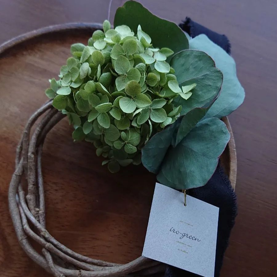 2.アナベルオーバルリース アナベルオーバルリース 紫陽花 ドライフラワー リース