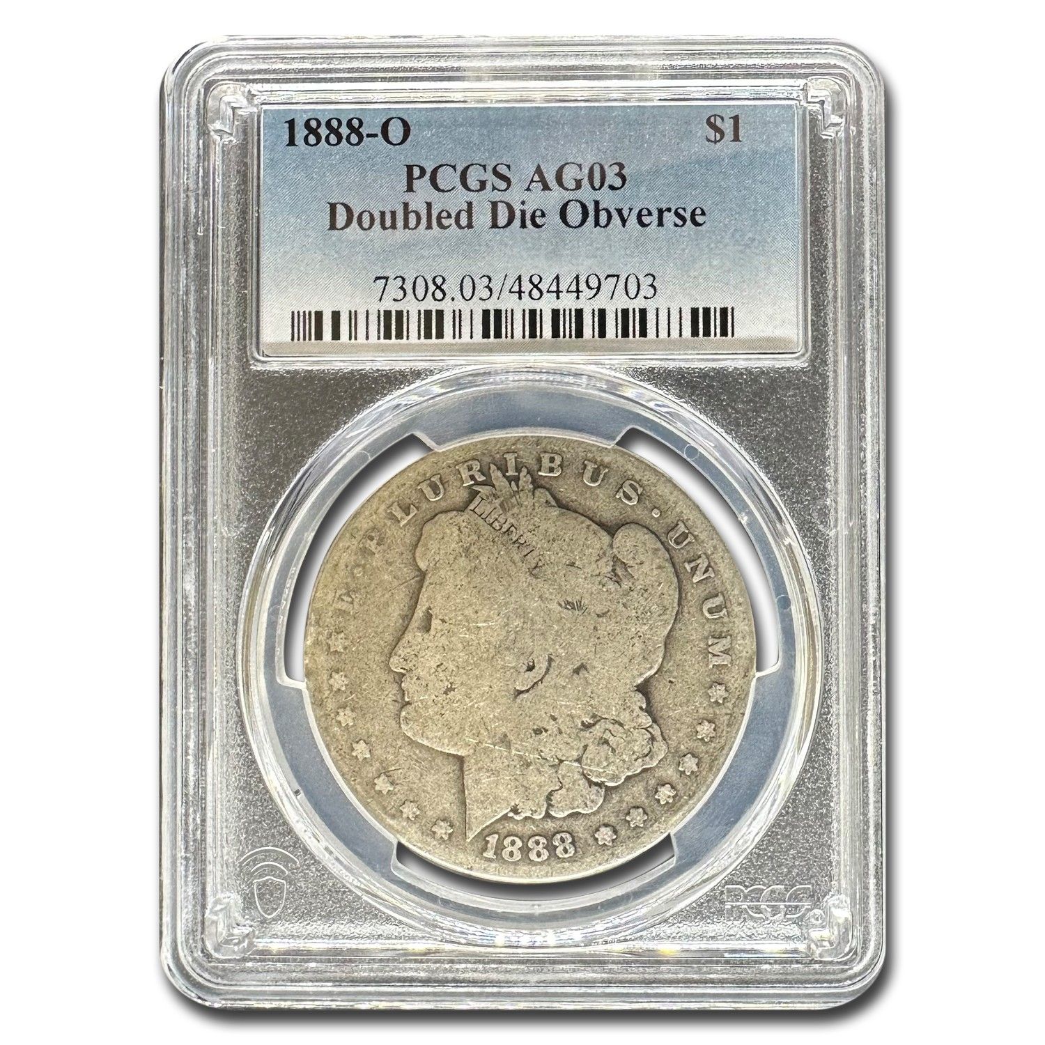 1888-O Morgan Dollar AG-3 PCGS Doubled Die Obverse