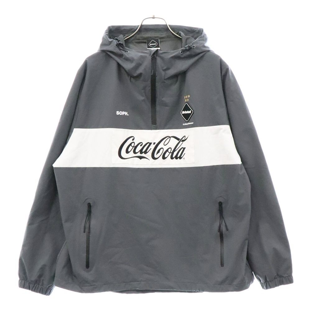 F.C.R.B./F.C.Real Bristol/FCRB (エフシーアールビー/エフシーレアルブリストル) 20SS COCA-COLA HALE  ZIP ANOLAK コカコーラ ハーフジップ アノラックパーカー グレー FCRB-200002 - メルカリ