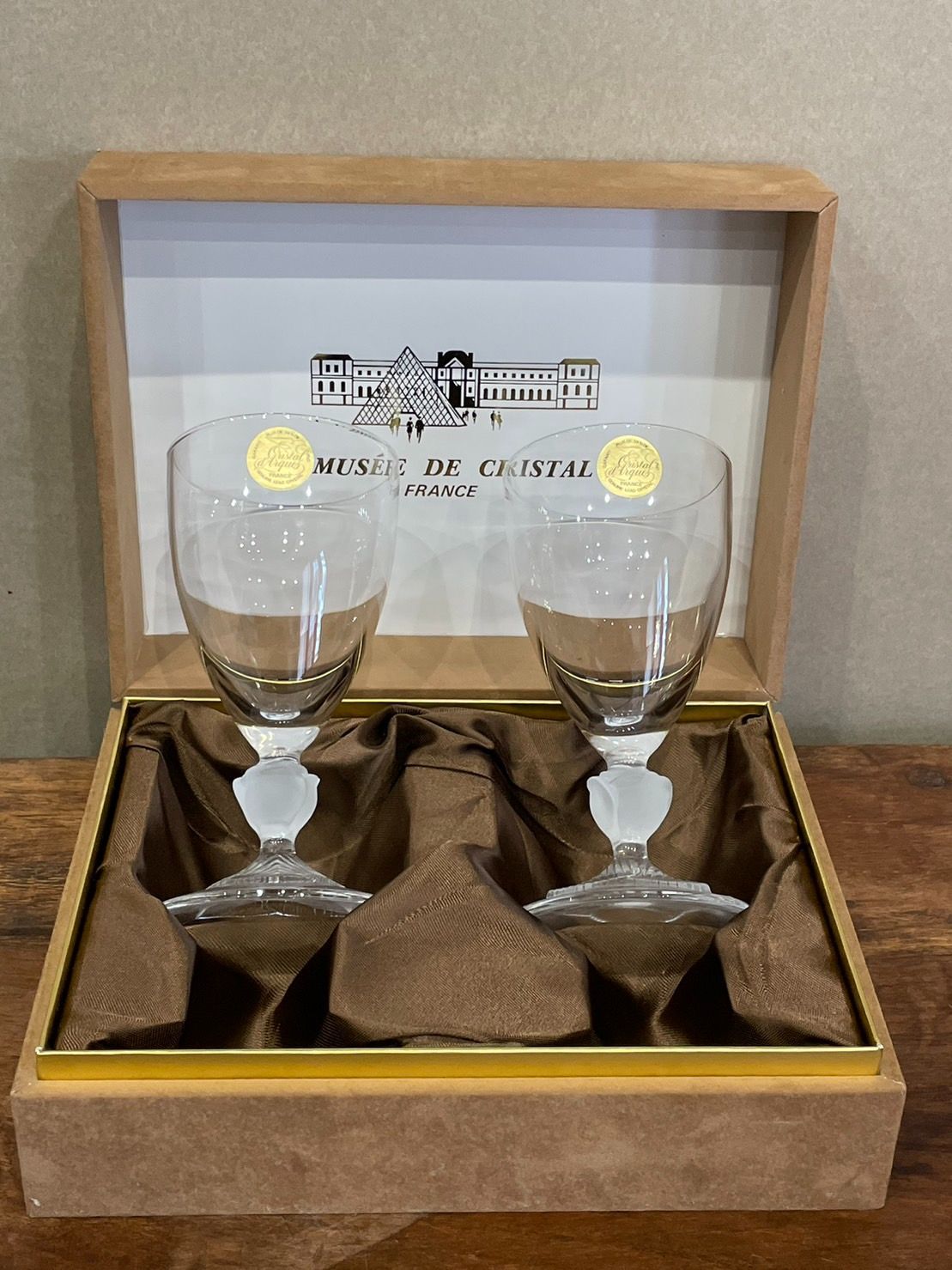 未使用 MUSEE DE CRISTAL フランス ワイングラス ペアワイン