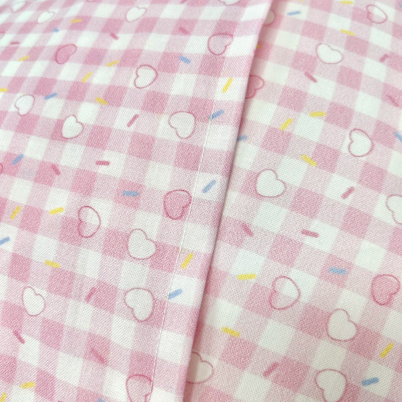 フリルクッションカバー ハートピンクチェック ゆめかわいい フリルクッションカバー ハートピンクチェック ゆめかわいい