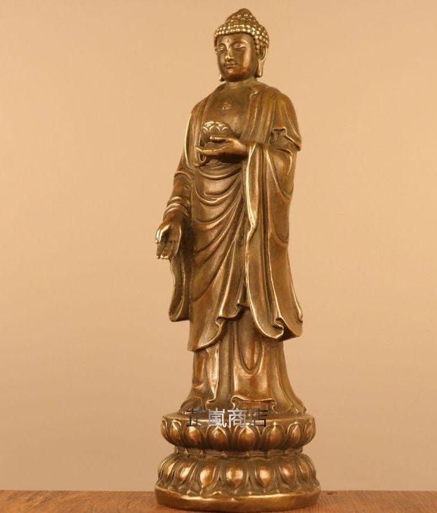 銅製 仏像 阿弥陀仏像立像 彫刻 開運 風水 家居 仏堂奉納 工芸品 置物 銅製 仏像 阿弥陀仏像立像 彫刻 開運 風水 家居 仏堂奉納 工芸品