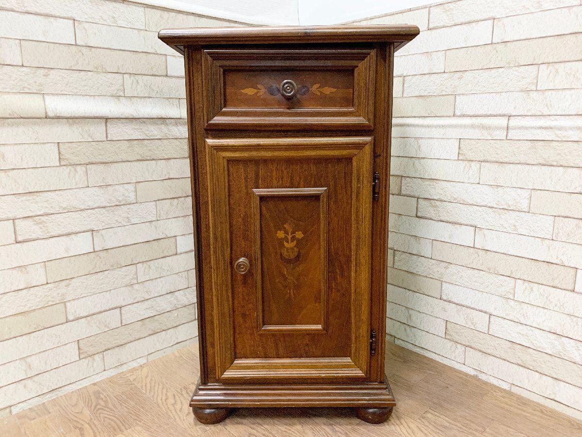 家具 イタリア 象嵌細工 台 収納家具 木製 キャビネット クラシック