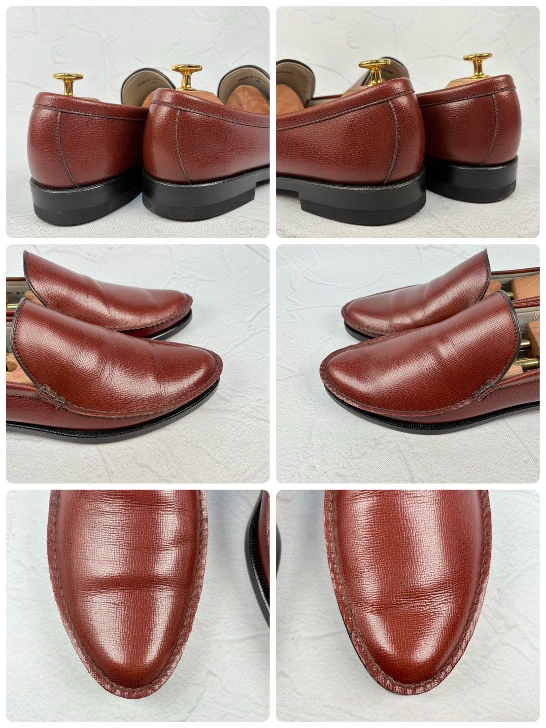 美品】REGAL リーガル コブラヴァンプ ローファー シボ革 茶 26 / 26.5cm