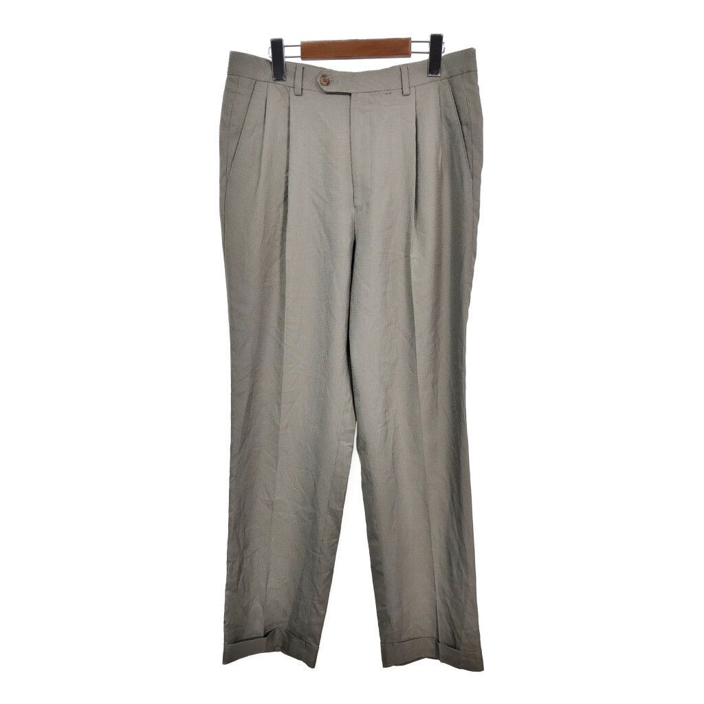 Lauren Ralph Lauren ローレンラルフローレン 2タック スラックスパンツ グレー (メンズ W32) 中古 古着 S1589