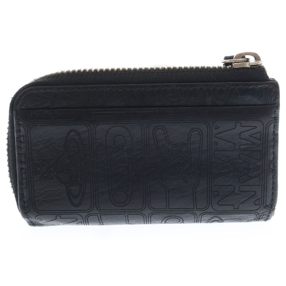 Vivienne Westwood ロゴ押印 レザーキーケース ブラック Vivienne Westwood (ヴィヴィアンウエストウッド) ロゴ押印 レザーキー