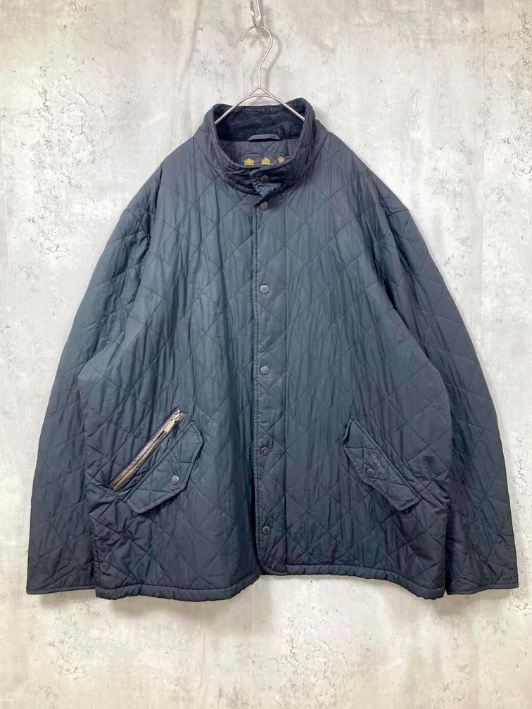 barbour バブアー スタンドカラー キルティング ジャケット sizeXXL|黒 ◆ ◎メンズ