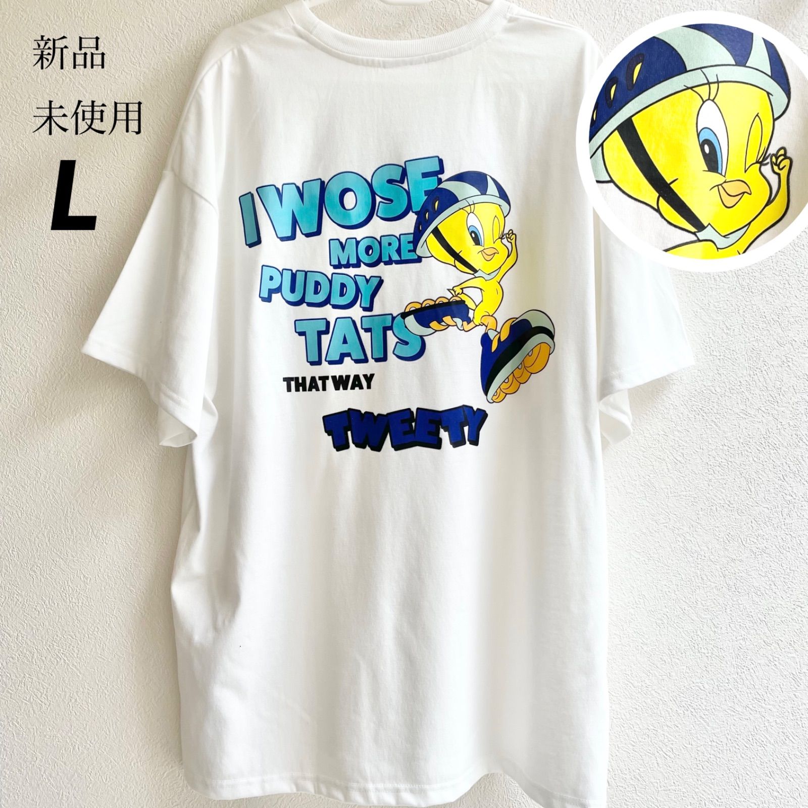 【90'sビンテージUSA製】 TWEETY 半袖Tシャツ L 【A14】