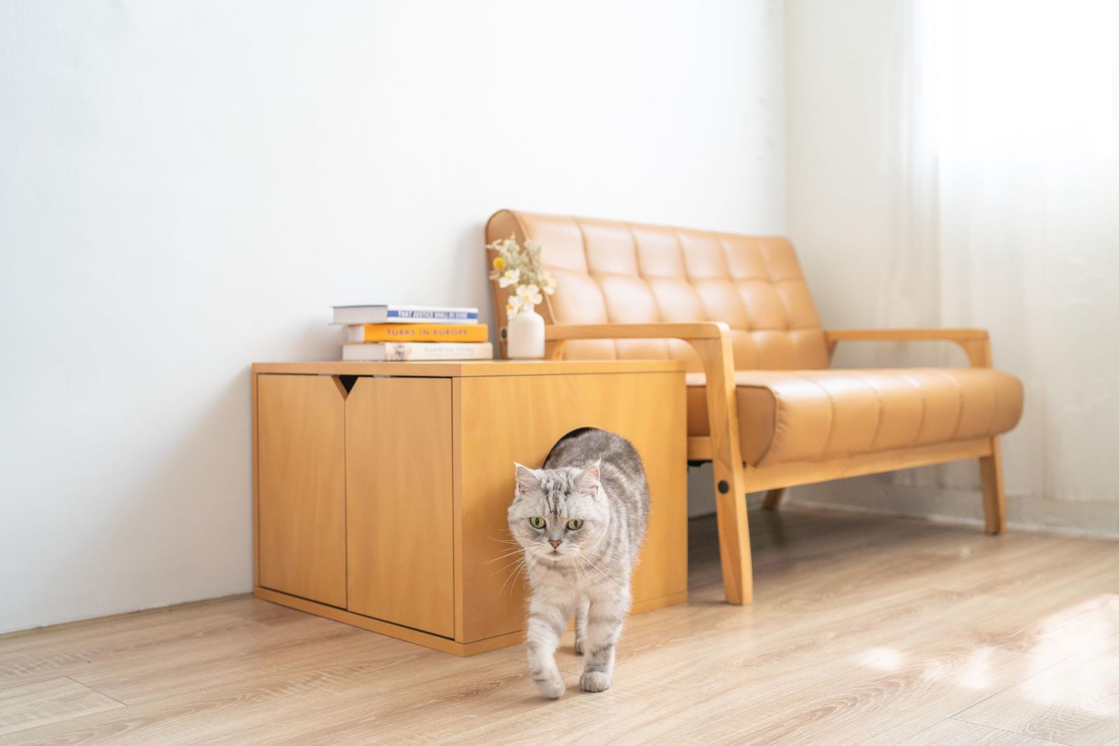 新品 猫 トイレカバー トイレ隠し ニオイ軽減 お手入れ簡単 飛散防止