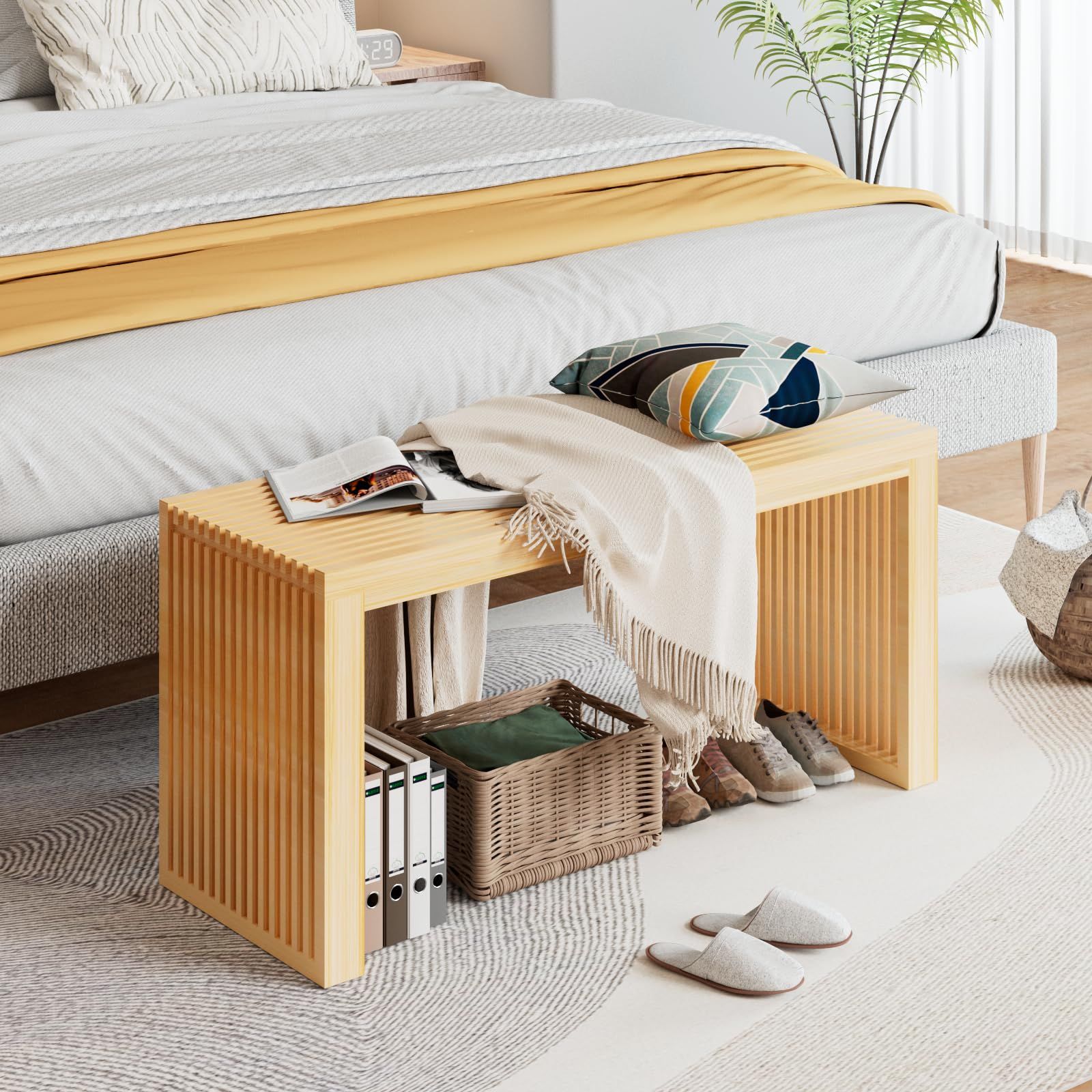 天然竹材 ダイニングベンチ