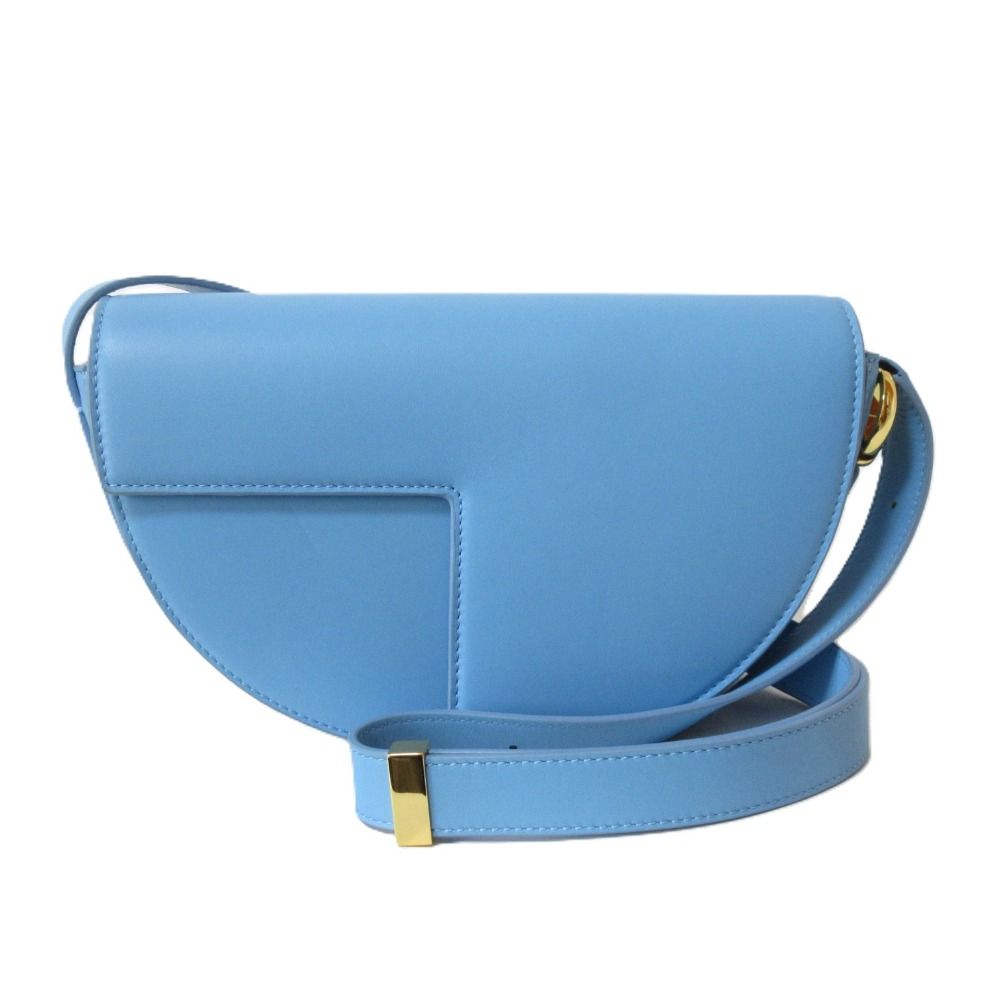 未使用 PATOU パトゥ Le Patou レザー ロゴ金具 半月型 クロス