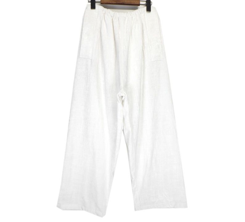 ガブリエラコールガーメンツ GABRIELA COLL GARMENTS 24AW NO.287 COTTON VELVET FLAP POCKET TROUSERS L1 WHITE ベルベット フラップ ポケット トラウザー パンツ 40019