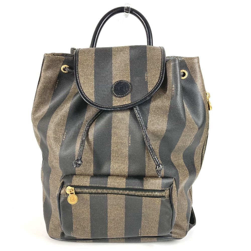 FENDI フェンディ　ペカン　レザーリュック　バッグパック　A4対応　カーキ FENDI フェンディペカンレザーリュックバッグパックA4対応カーキ