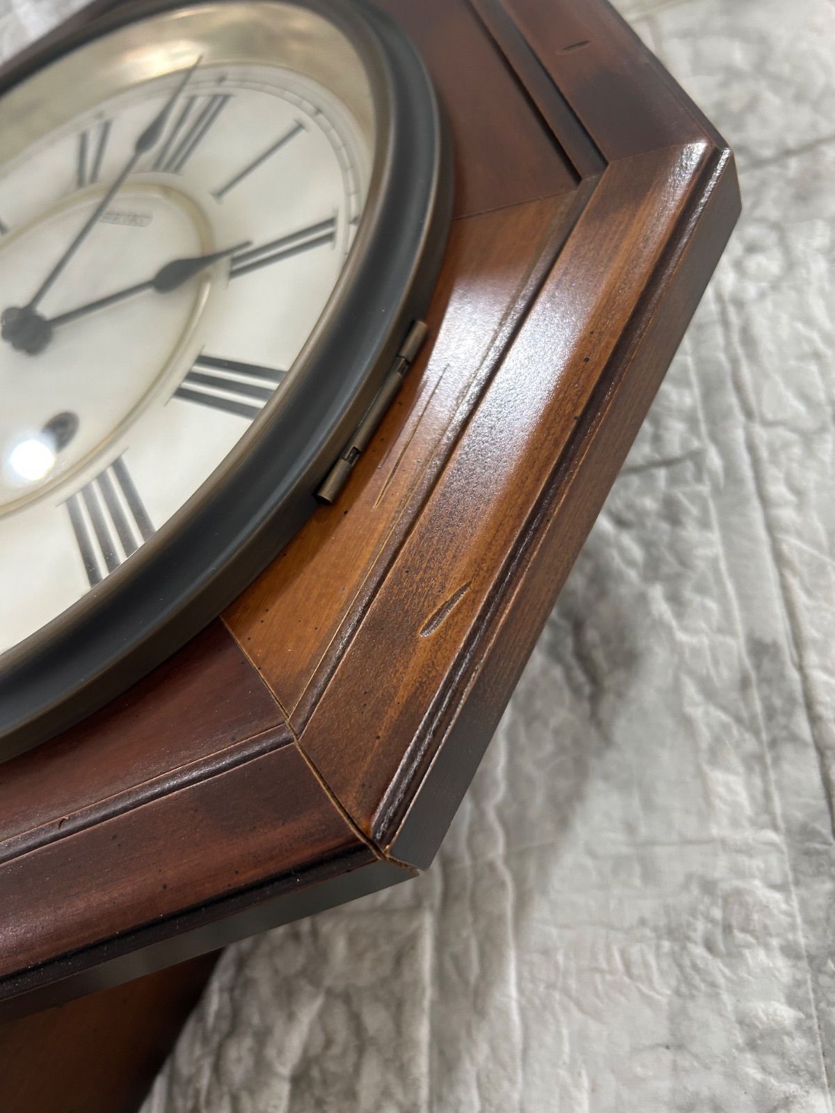 ジャンク品 アンティーク柱時計 八角時計 コレクション 部品取りに