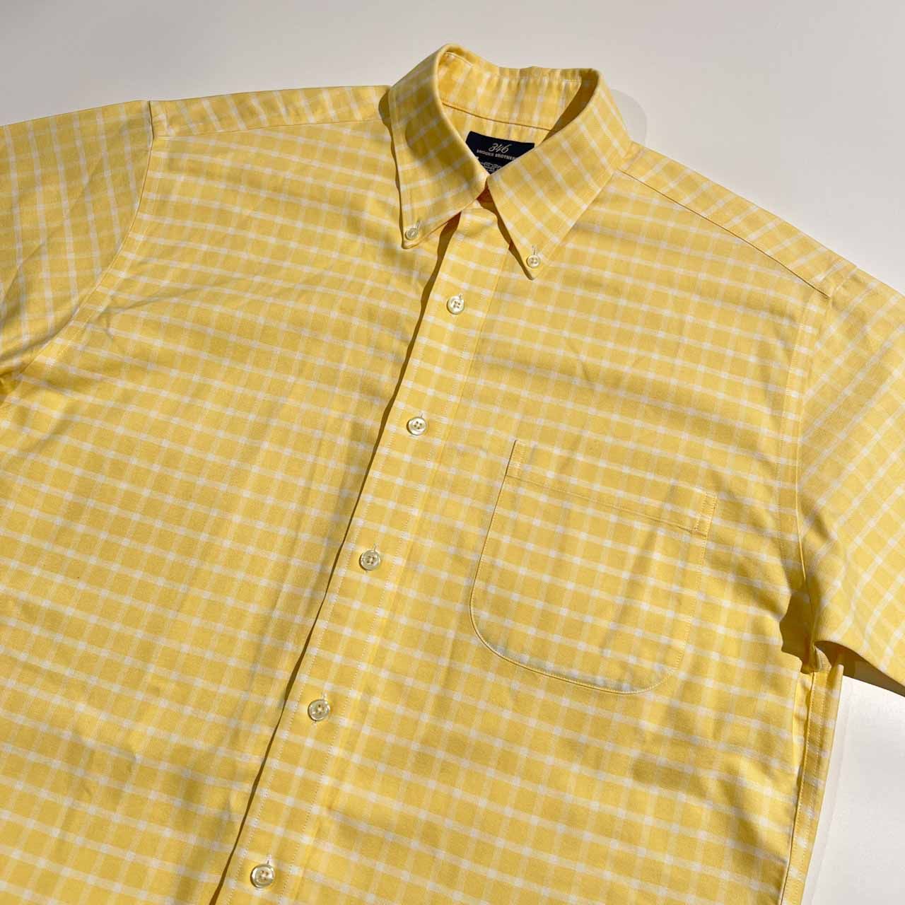 Brooks brothers 短丈　半袖　チェック　シャツ cityboy BROOKS BROTHERS シャツ ストレッチオックスフォード ギンガム