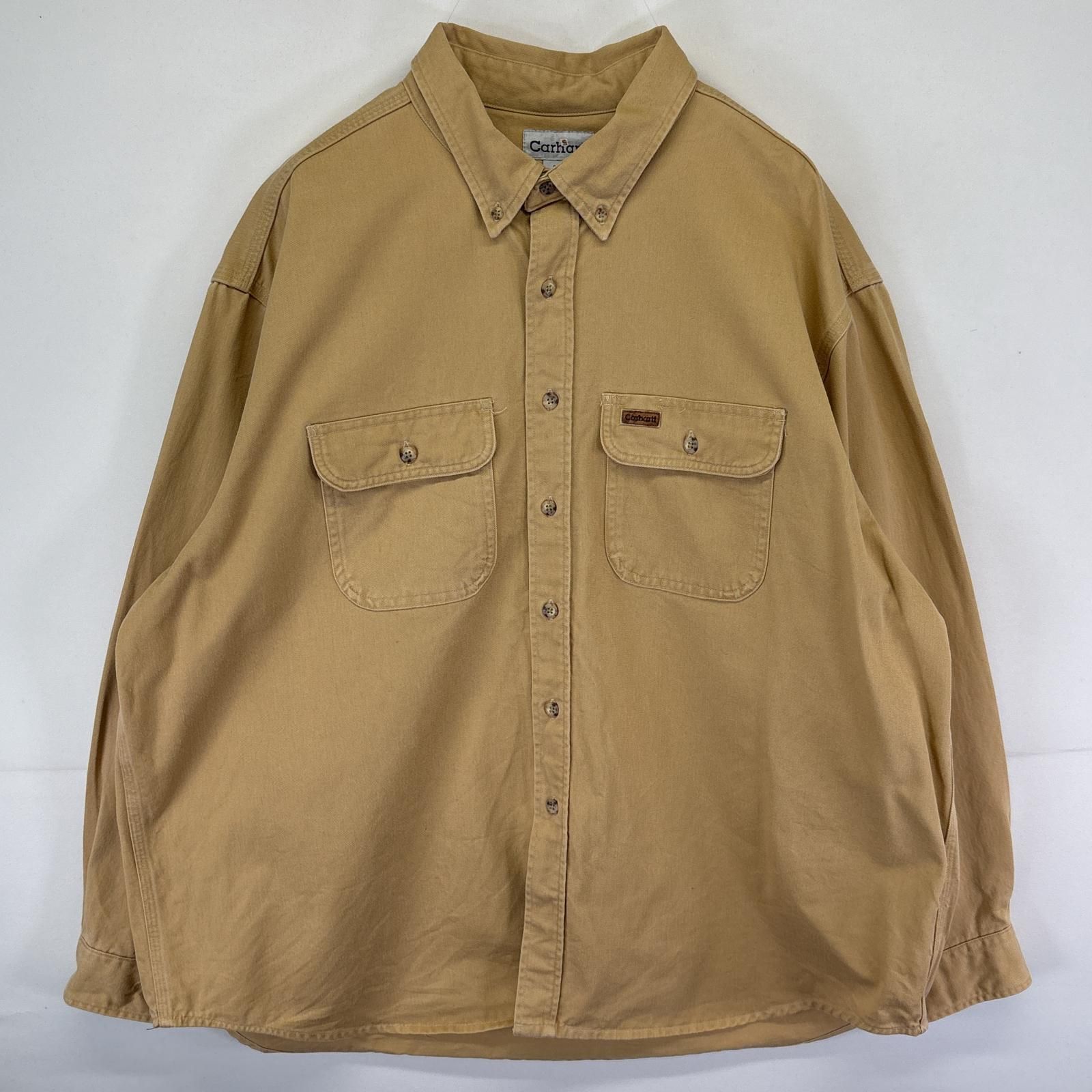 古着 カーハート Carhartt 長袖 ワークシャツ ボタンダウン