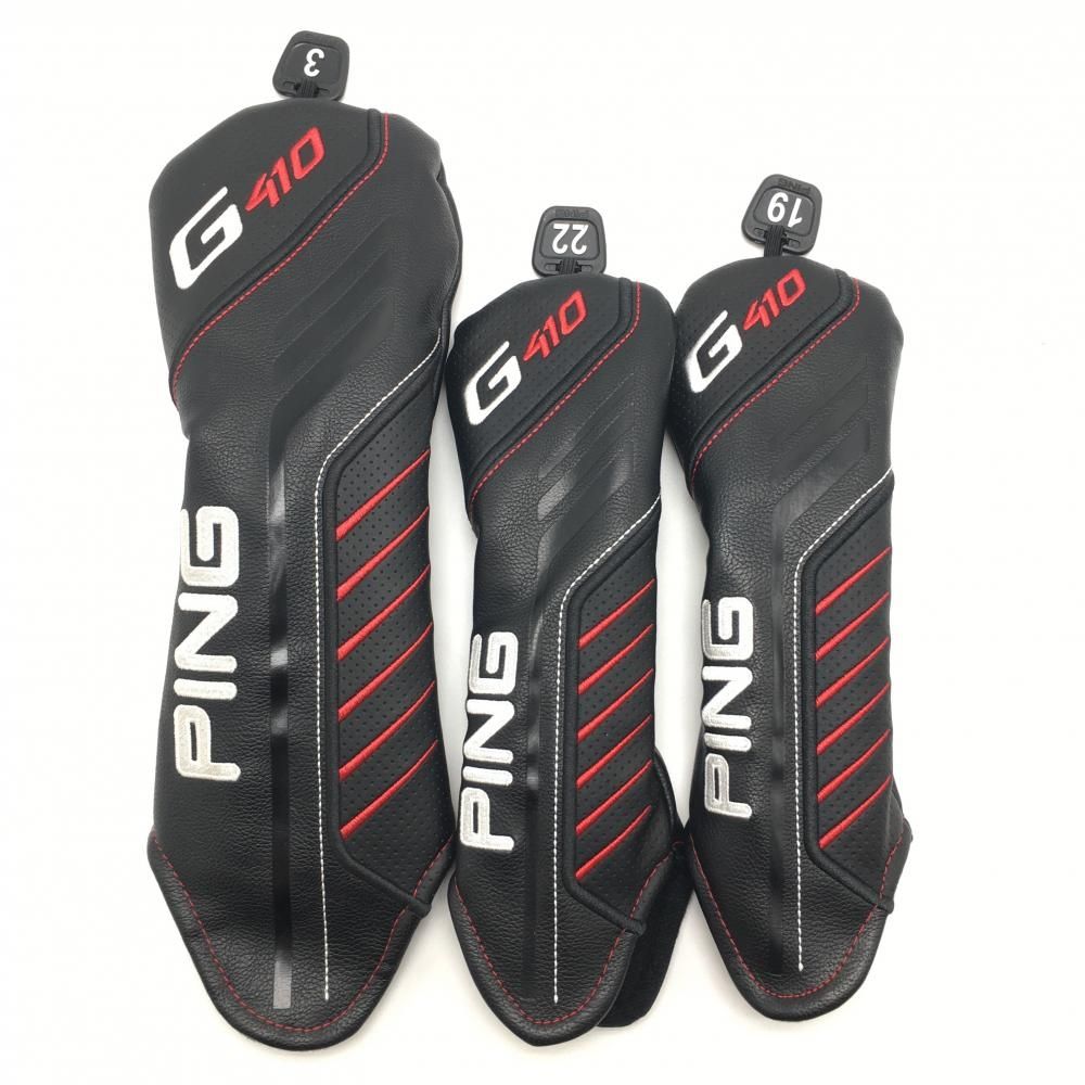 PING G410 ウッドフェアウェイヘッドカバー ブラックとレッド タグ付き
