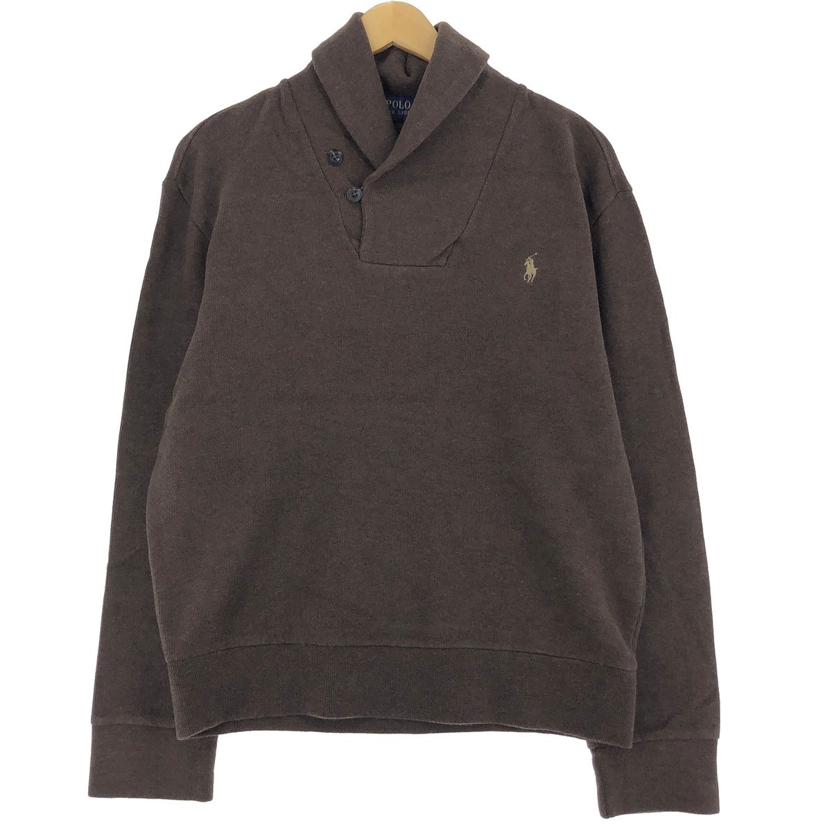 古着 ラルフローレン Ralph Lauren ショールカラー コットンニットセーター メンズM/eaa436780