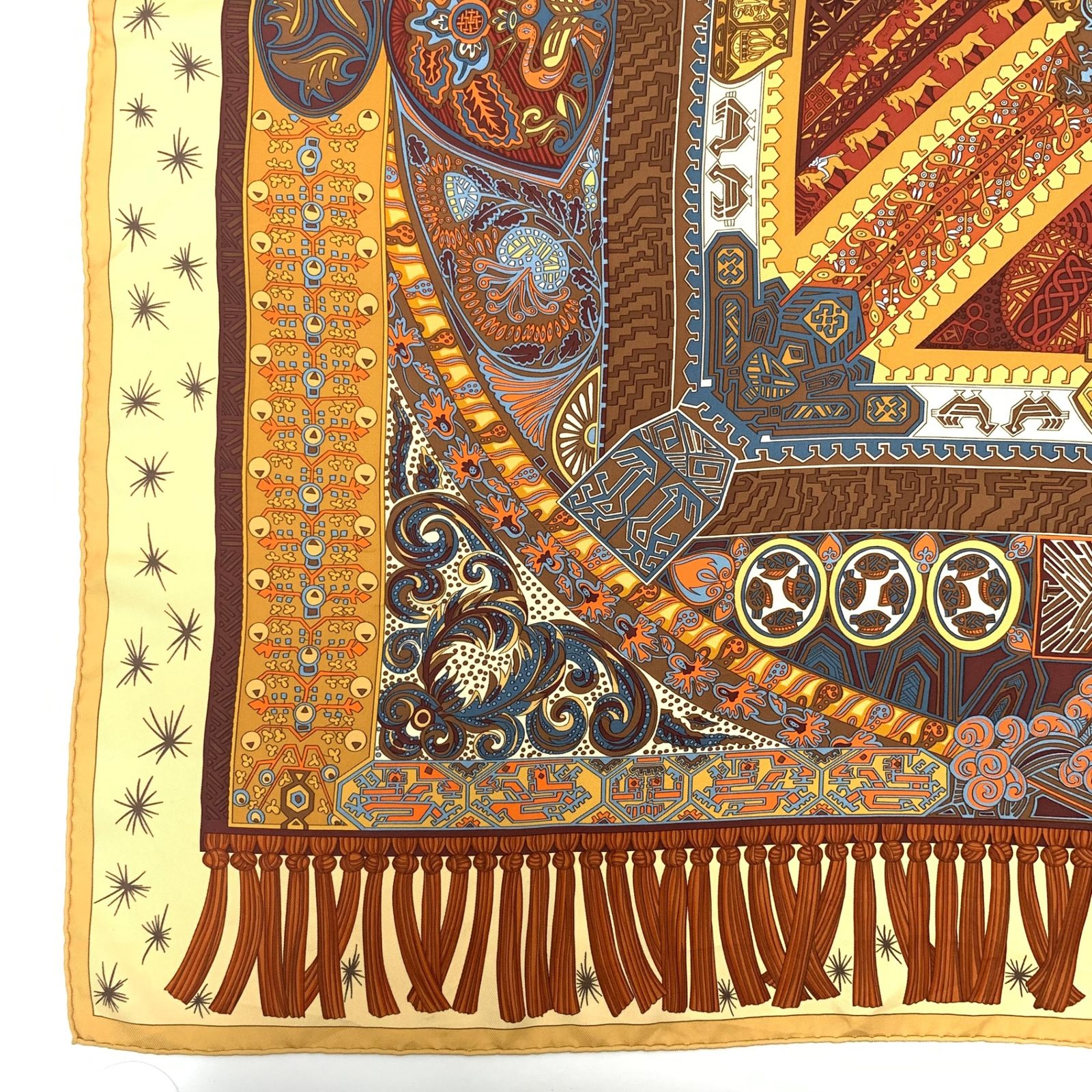 未使用級 HERMES エルメス カレ90 SUR UN TAPIS VOLANT 空飛ぶ絨毯に