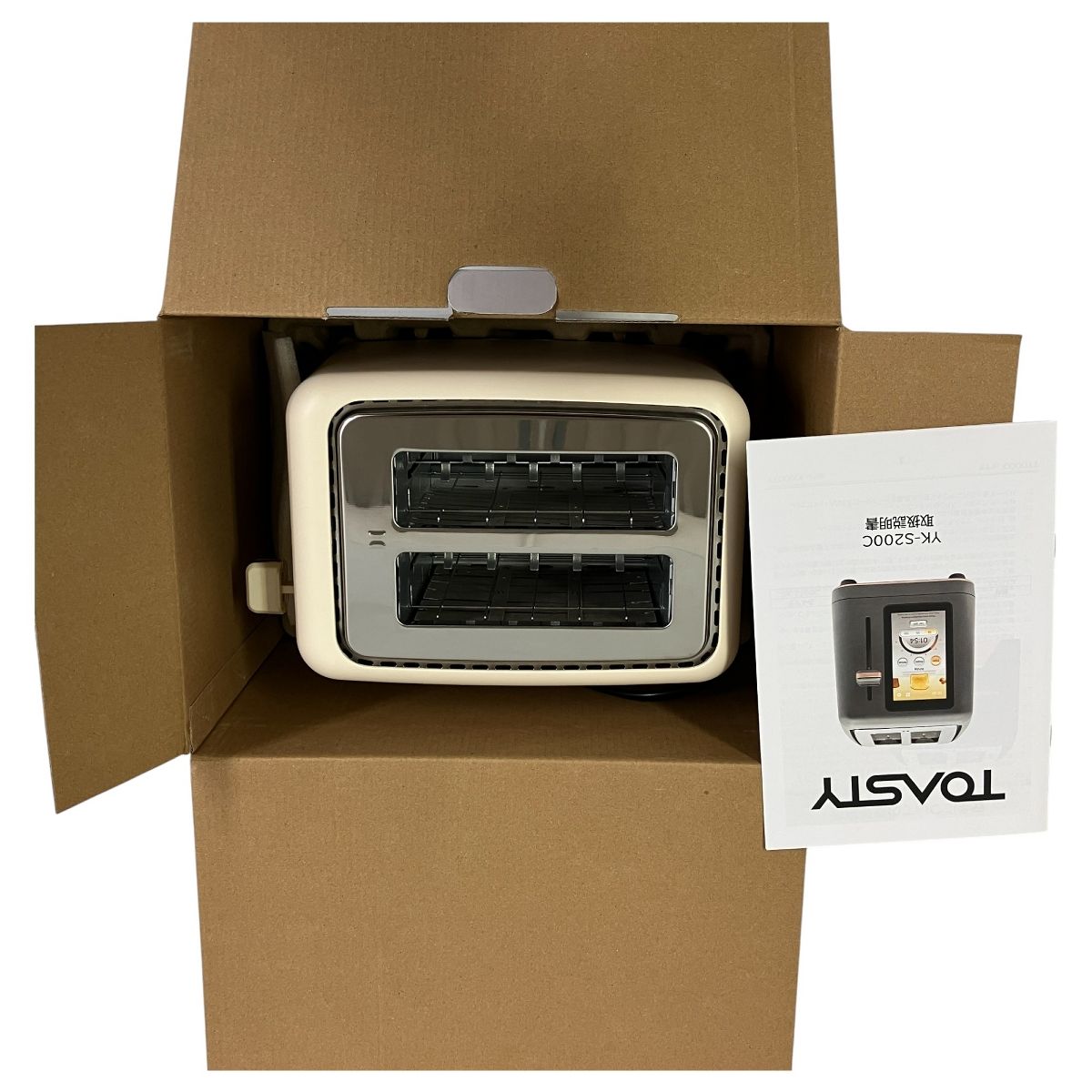 TOASTY YK-S200C タッチパネル式 ポップアップ トースター 選べる焼き加減 6段階 縦型デザイン キッチン 家電 T10439076