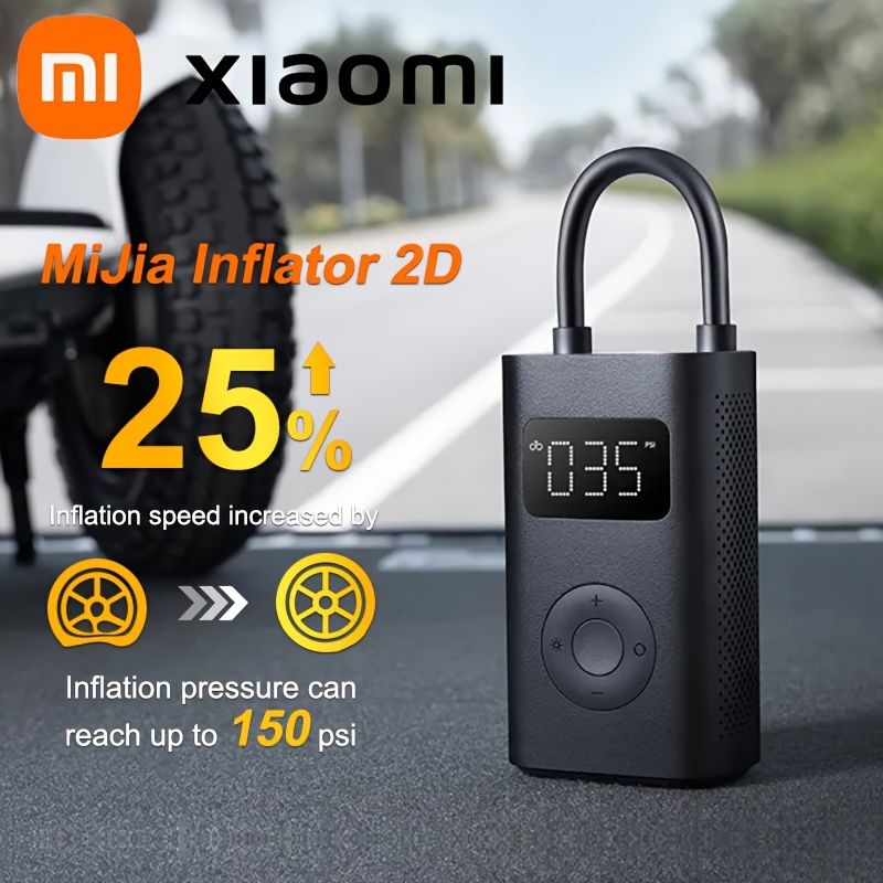 Xiaomi ポータブル電動インフレータ 2D デジタルディスプレイ付き - USB 充電 2000mAh リチウムバッテリー 車 トラック オートバイ 自転車 キャンプ ビーチ 屋外活動用のタイヤ＆ホイールパンプ 屋外活動用アクセサリー | モダンタイヤイ