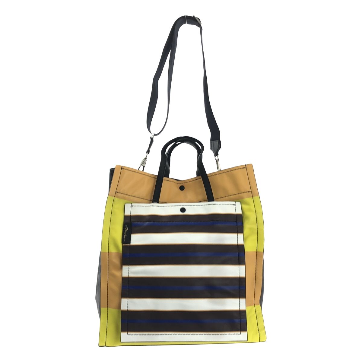3.1 Phillip Lim | スリーワンフィリップリム | 2way スクエア ボーダープリント ショルダーバッグ | マルチカラー | レディース
