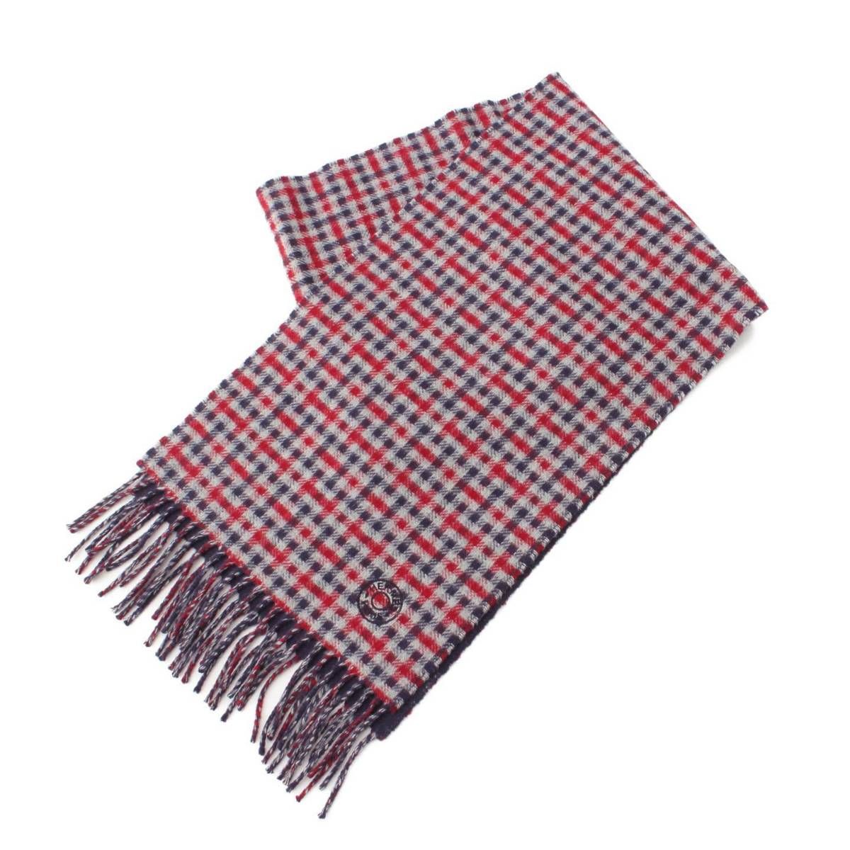 OPEN YY ストライプ 刺繍 ニットマフラー open yy ニットマフラー