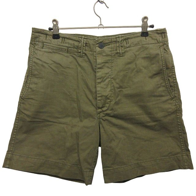 RRL ダブルアールエル　オリーブ色ショーツ28 RRLダブルアールエルヘリンボーンショーツ28オリーブカーキヴィンテージ