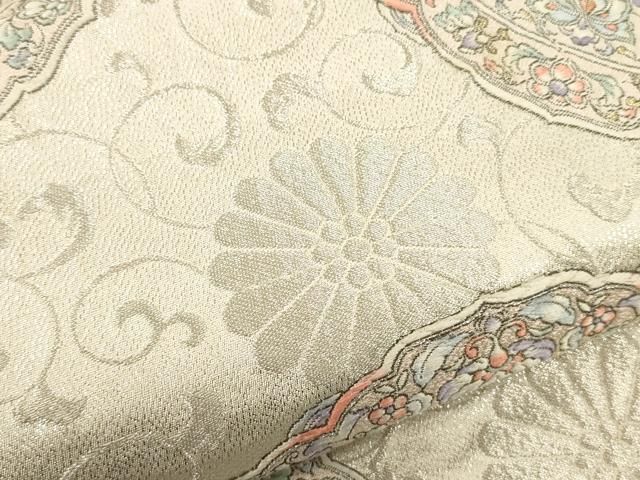 平和屋着物＃羽織　草花地紋　金銀糸　正絹　逸品　CAAR9184id 平和屋着物＃羽織 草花地紋 金銀糸 正絹 逸品 CAAR9184id