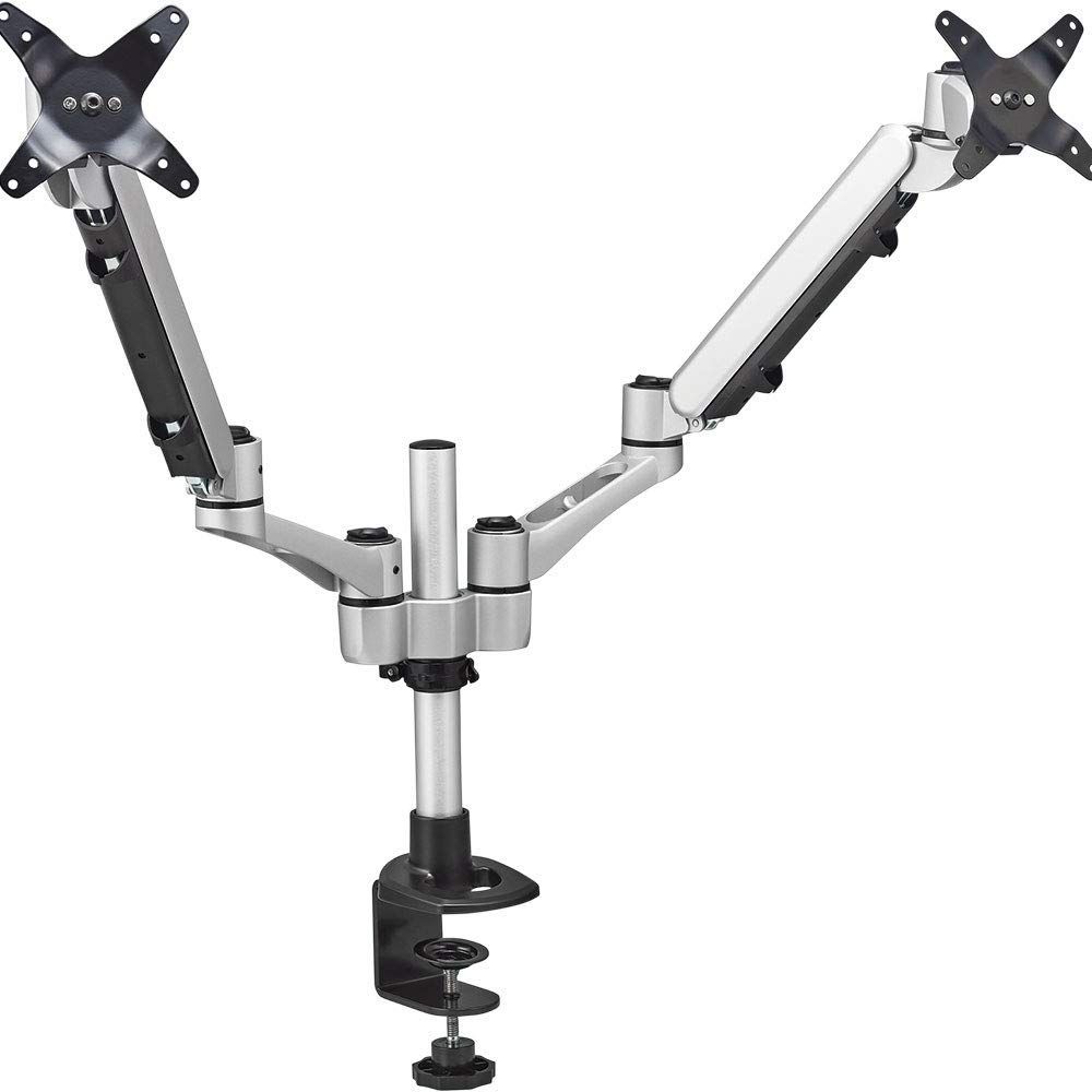 モニターアーム 2面垂直タイプ キングジム シルバー ARM220シル