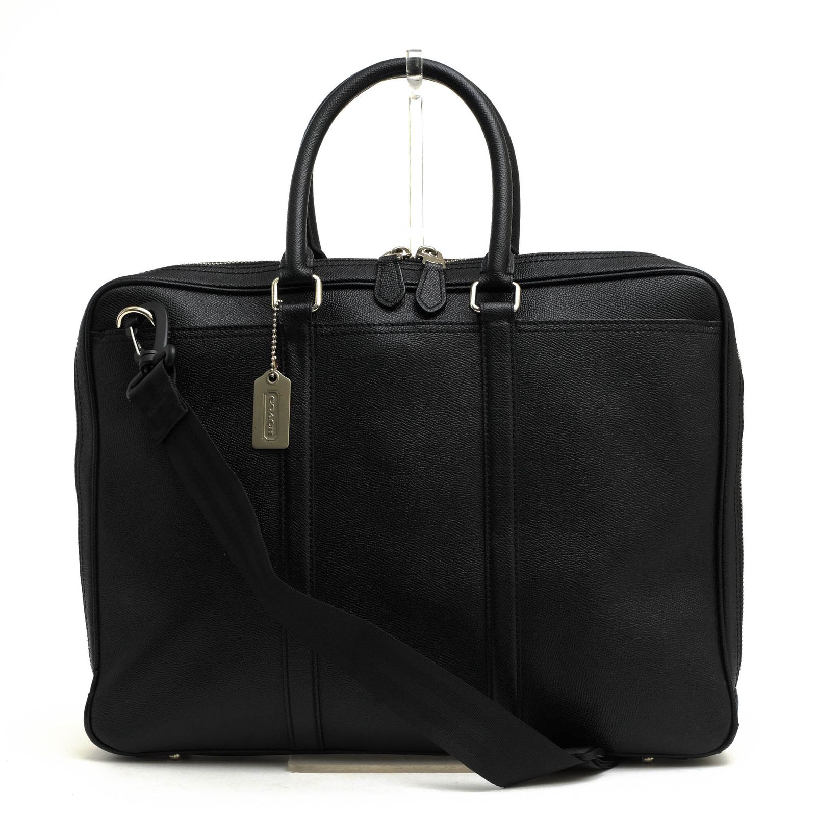 COACH(コーチ) メンズ 本革 黒 ブリーフケース 書類カバン