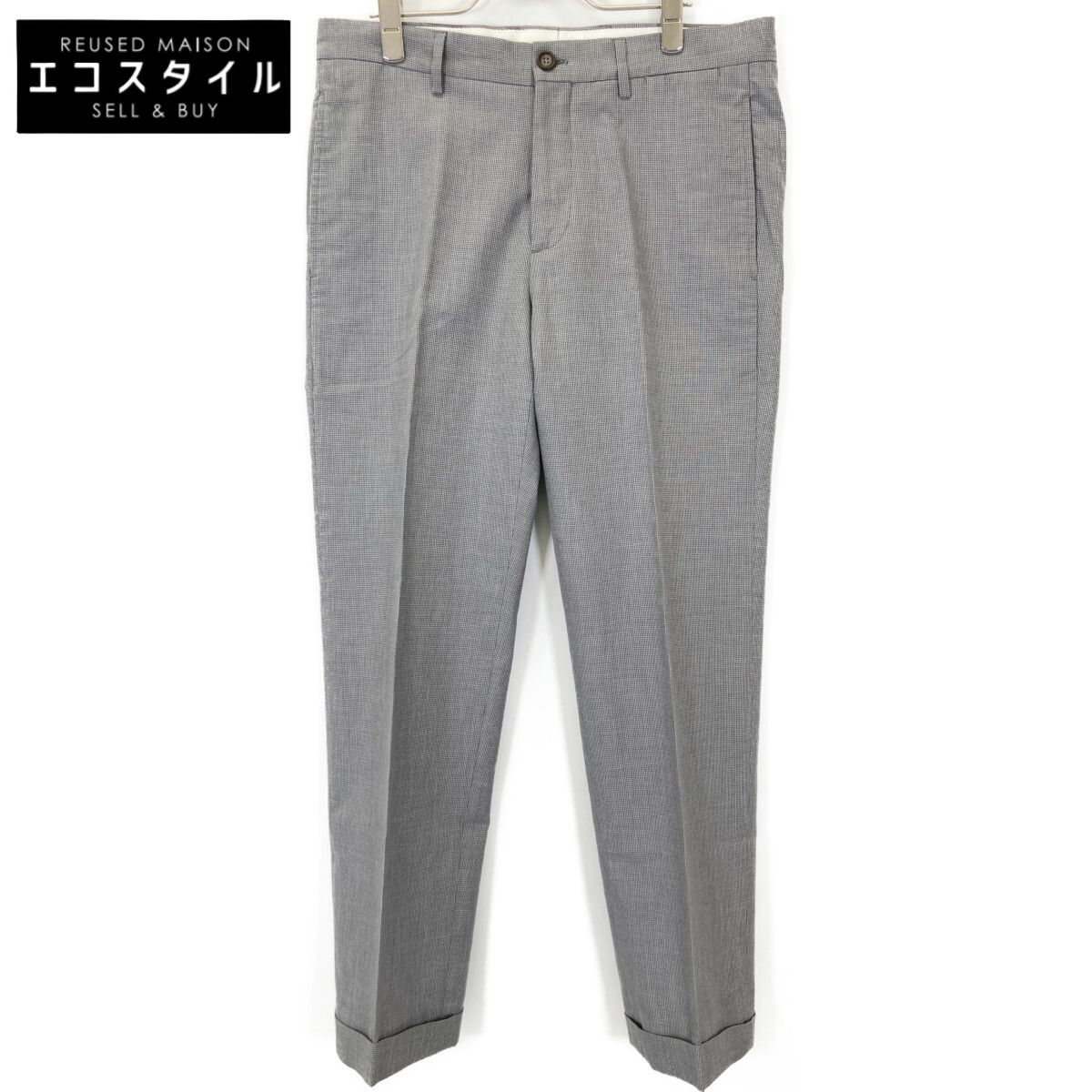BRUNELLO CUCINELLI ブルネロクチネリ グレー センタープレス パンツ 48