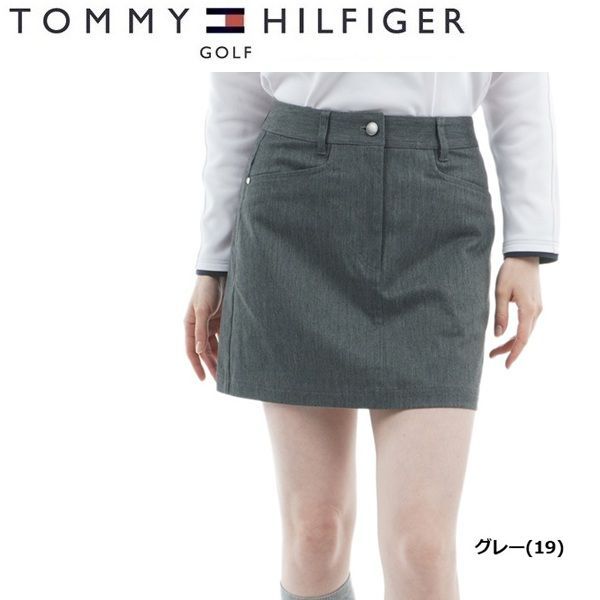 トミーヒルフィガー ゴルフレディース プリーツスカート TOMMY HILFIGER THLA567 秋冬モデル グレー 19